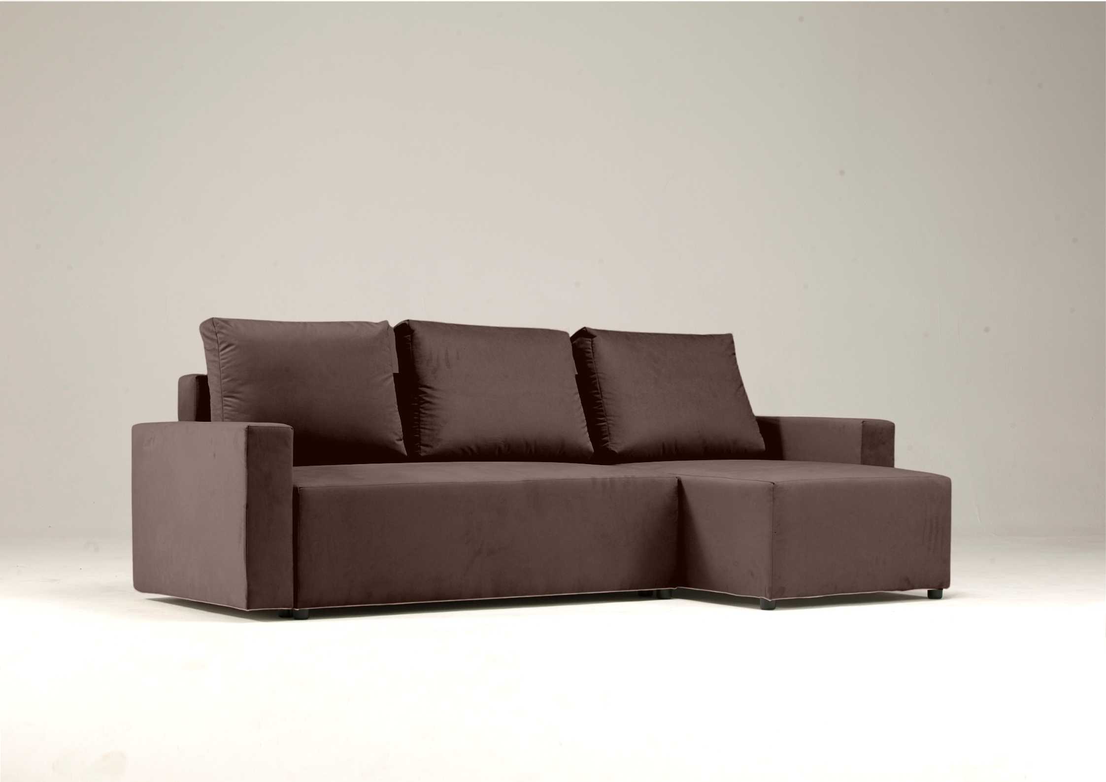 Klasyczny brązowy narożnik rozkładany